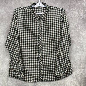 Eddie Bauer Button Shirt Womens XL Plaid Long Sleeve Hiking Outdoors Gorpcore